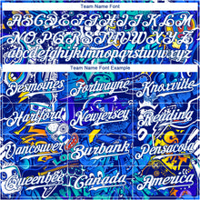 Load image into Gallery viewer, Custom Graffiti Pattern White-Royal 3D Authentic Baseball Jersey