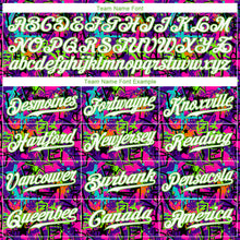 Load image into Gallery viewer, Custom Graffiti Pattern White-Neon Green 3D Authentic Baseball Jersey