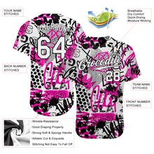 Load image into Gallery viewer, Custom Graffiti Pattern White-Black 3D Authentic Baseball Jersey