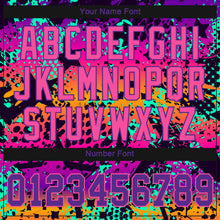 Load image into Gallery viewer, Custom Graffiti Pattern Purple-Pink 3D Authentic Baseball Jersey