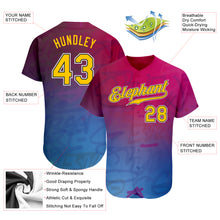 Load image into Gallery viewer, Custom Graffiti Pattern Gold-Black 3D Authentic Baseball Jersey