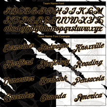 Load image into Gallery viewer, Custom Graffiti Pattern Black-Old Gold Scratch 3D Performance T-Shirt