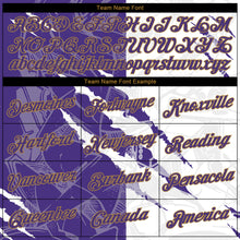Load image into Gallery viewer, Custom Graffiti Pattern Purple-Old Gold 3D Performance T-Shirt