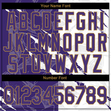 Load image into Gallery viewer, Custom Graffiti Pattern Purple-Old Gold 3D Performance T-Shirt