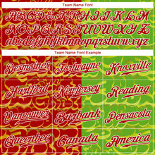 Load image into Gallery viewer, Custom Graffiti Pattern Red-Green 3D Authentic Baseball Jersey