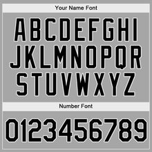Load image into Gallery viewer, Custom Gray Black-White Authentic Baseball Jersey