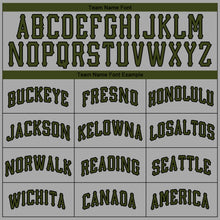 Load image into Gallery viewer, Custom Gray Olive-Black Authentic Memorial Day Baseball Jersey