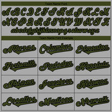 Load image into Gallery viewer, Custom Gray Olive-Black Authentic Memorial Day Baseball Jersey