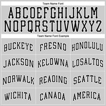 Load image into Gallery viewer, Custom Gray Black-White Authentic Baseball Jersey