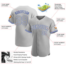 Load image into Gallery viewer, Custom Gray Gray Royal Authentic Baseball Jersey