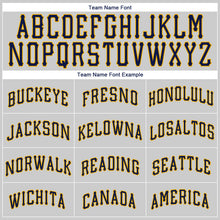 Load image into Gallery viewer, Custom Gray Navy-Gold Authentic Baseball Jersey