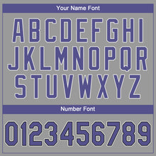 Load image into Gallery viewer, Custom Gray Purple-Black Performance T-Shirt