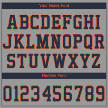 Load image into Gallery viewer, Custom Gray Navy-Orange Performance T-Shirt