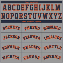 Load image into Gallery viewer, Custom Gray Navy-Orange Performance T-Shirt