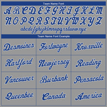 Load image into Gallery viewer, Custom Gray Royal-White Performance T-Shirt