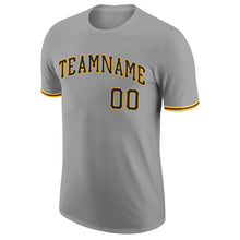 Load image into Gallery viewer, Custom Gray Black-Gold Performance T-Shirt