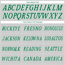 Load image into Gallery viewer, Custom Gray Kelly Green-White Authentic Throwback Rib-Knit Baseball Jersey Shirt