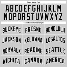 Load image into Gallery viewer, Custom Gray Black-White Authentic Throwback Rib-Knit Baseball Jersey Shirt