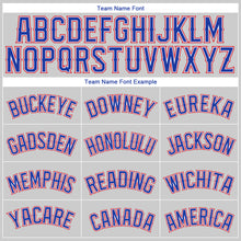 Load image into Gallery viewer, Custom Gray Royal-Red Authentic Throwback Rib-Knit Baseball Jersey Shirt