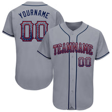 Load image into Gallery viewer, Custom Gray Navy-Red Authentic Drift Fashion Baseball Jersey