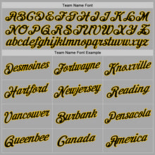 Load image into Gallery viewer, Custom Stitched Gray Black-Gold Sports Pullover Sweatshirt Hoodie