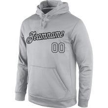 Load image into Gallery viewer, Custom Stitched Gray Gray-Black Sports Pullover Sweatshirt Hoodie
