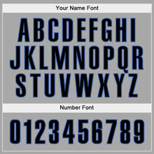 Load image into Gallery viewer, Custom Stitched Gray Black-Blue Sports Pullover Sweatshirt Hoodie