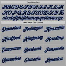 Load image into Gallery viewer, Custom Stitched Gray Black-Blue Sports Pullover Sweatshirt Hoodie