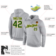 Load image into Gallery viewer, Custom Stitched Gray Green-Gold Sports Pullover Sweatshirt Hoodie