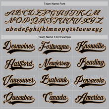 Load image into Gallery viewer, Custom Gray Black-Old Gold Hockey Jersey