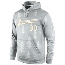Load image into Gallery viewer, Custom Stitched Gray White-Old Gold Christmas 3D Sports Pullover Sweatshirt Hoodie