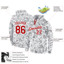Load image into Gallery viewer, Custom Stitched White Red-White Christmas 3D Sports Pullover Sweatshirt Hoodie