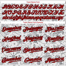 Load image into Gallery viewer, Custom Gray Red-Black Christmas 3D Authentic Baseball Jersey