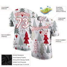 Load image into Gallery viewer, Custom Gray White-Red Christmas 3D Performance T-Shirt