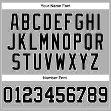 Load image into Gallery viewer, Custom Gray Black-White Authentic Baseball Jersey