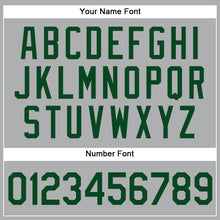 Load image into Gallery viewer, Custom Gray Green-Black Authentic Baseball Jersey