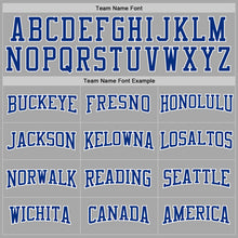 Load image into Gallery viewer, Custom Stitched Gray Royal Sports Pullover Sweatshirt Hoodie