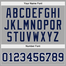 Load image into Gallery viewer, Custom Stitched Gray Navy-White Sports Pullover Sweatshirt Hoodie