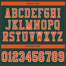 Load image into Gallery viewer, Custom Green Orange-White Mesh Authentic Football Jersey