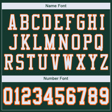 Load image into Gallery viewer, Custom Green White-Orange Mesh Authentic Football Jersey