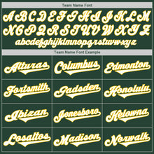 Load image into Gallery viewer, Custom Green White-Gold Authentic Baseball Jersey