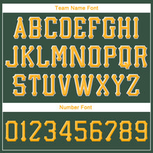 Load image into Gallery viewer, Custom Green Gold-White Stitched Adjustable Snapback Hat