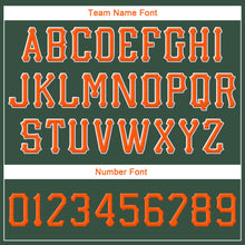 Load image into Gallery viewer, Custom Green Orange-White Stitched Adjustable Snapback Hat