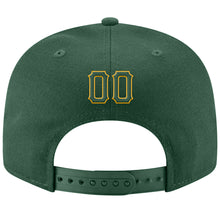 Load image into Gallery viewer, Custom Green Green-Gold Stitched Adjustable Snapback Hat