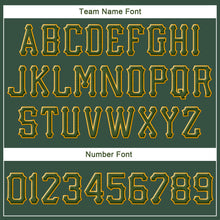 Load image into Gallery viewer, Custom Green Green-Gold Stitched Adjustable Snapback Hat