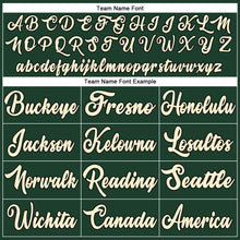 Load image into Gallery viewer, Custom Green Cream-Black Authentic Baseball Jersey