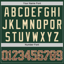 Load image into Gallery viewer, Custom Green Camo-Red Authentic Baseball Jersey