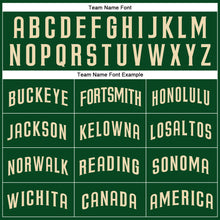 Load image into Gallery viewer, Custom Green Cream Authentic Baseball Jersey