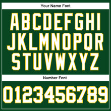 Load image into Gallery viewer, Custom Green White-Gold Mesh Authentic Throwback Football Jersey