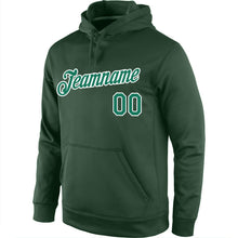 Load image into Gallery viewer, Custom Stitched Green Kelly Green-White Sports Pullover Sweatshirt Hoodie